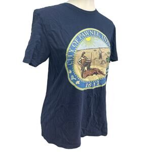Anvil Womens Medium City of Pawnee Indiana Parks & Rec Cotton Tee Shirt